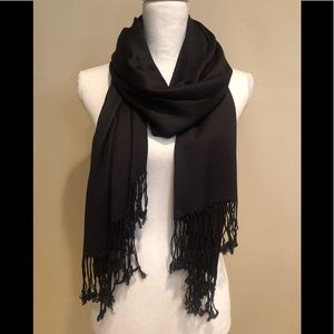 Black Fringe Scarf